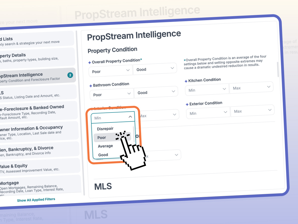 real estate ai data property condition propstream